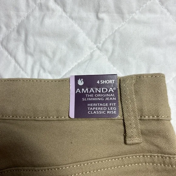 Gloria Vanderbilt Amanda The Orig Slimming Jean Classic Rise Jeans Size 4 Short - Picture 5 of 10